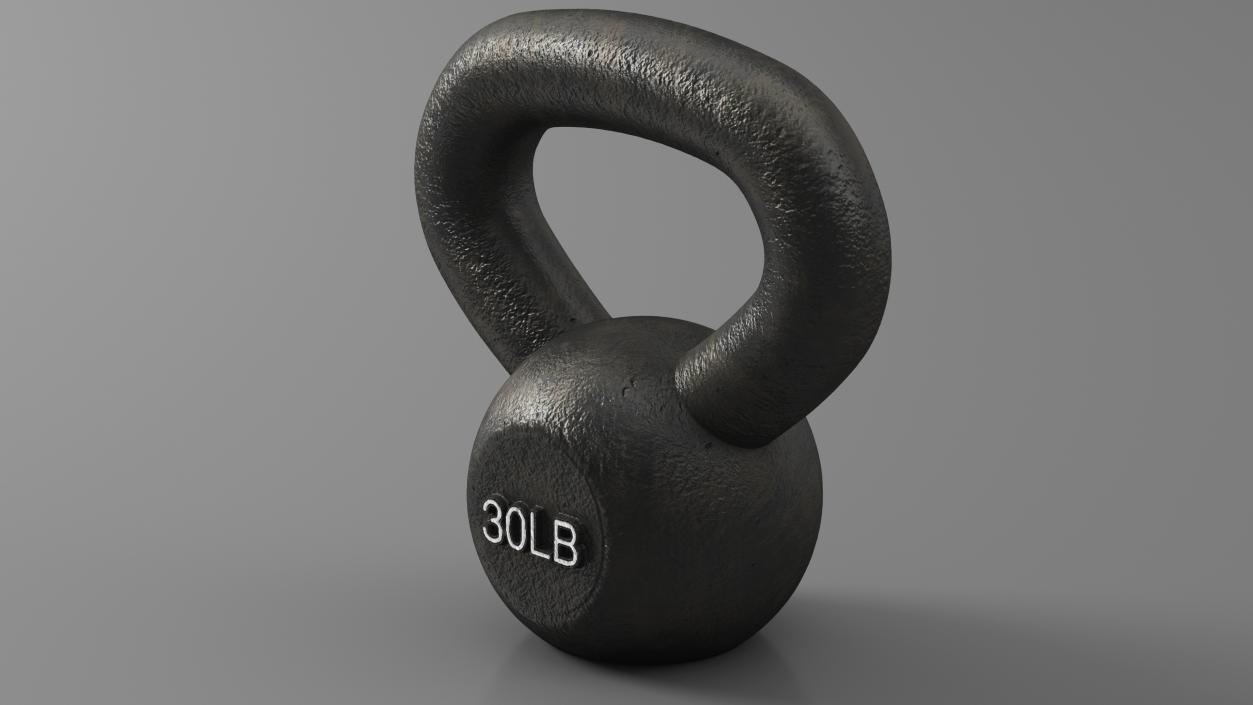 3D model Solid Cast Training Kettlebell 30lb