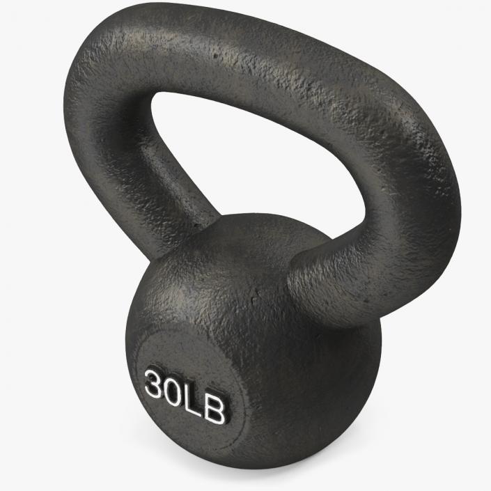 3D model Solid Cast Training Kettlebell 30lb