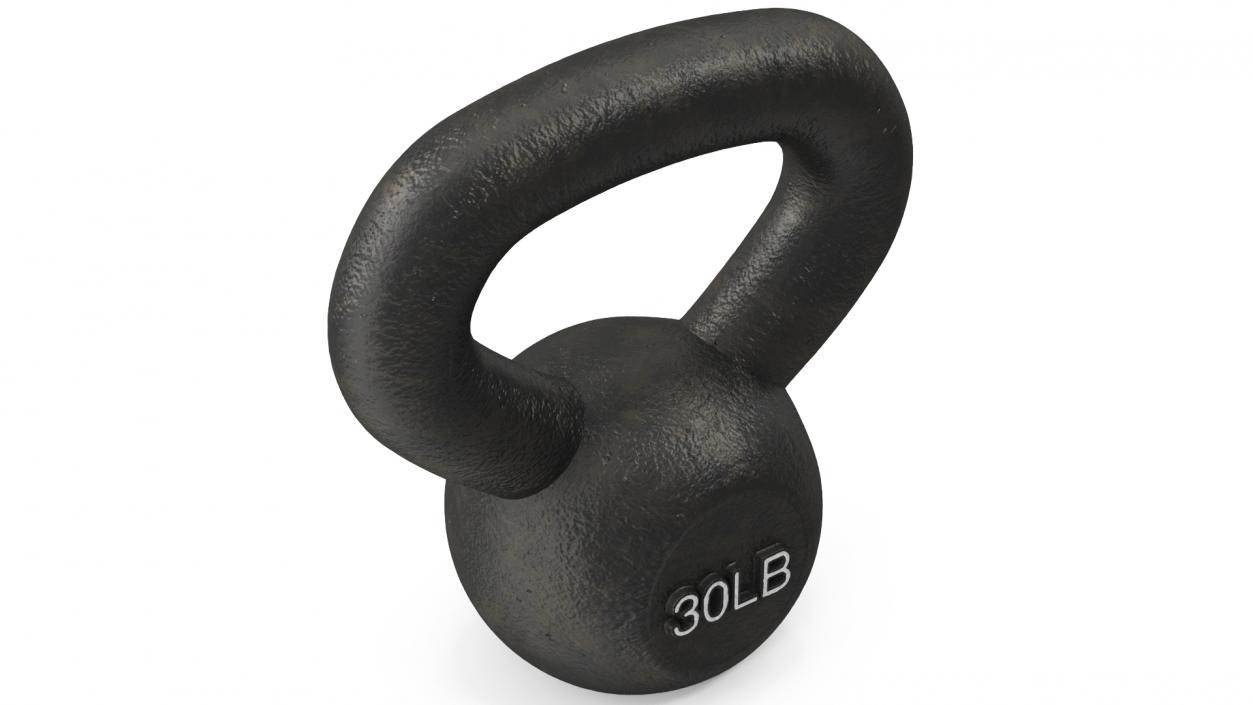 3D model Solid Cast Training Kettlebell 30lb