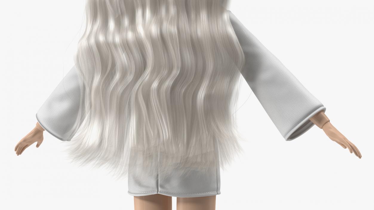 3D model Barbie Doll White Dress T-pose