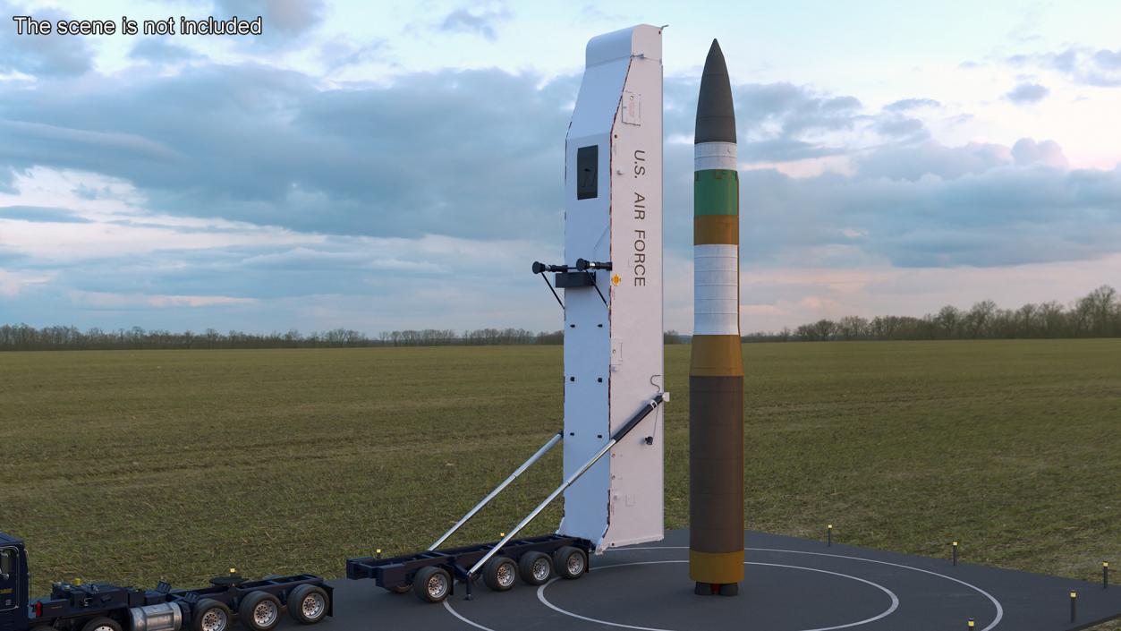 Ballistic Missile LGM-30G Minuteman 3 3D