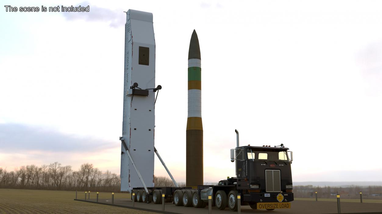 Ballistic Missile LGM-30G Minuteman 3 3D