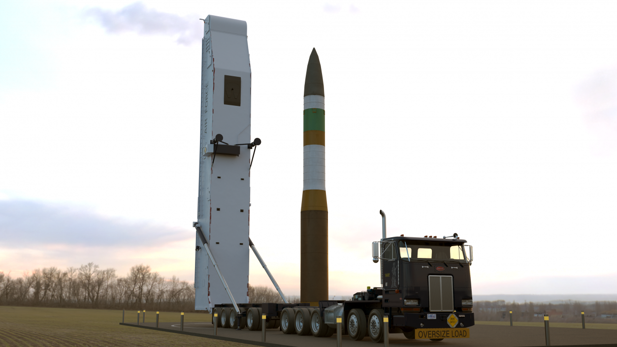 Ballistic Missile LGM-30G Minuteman 3 3D