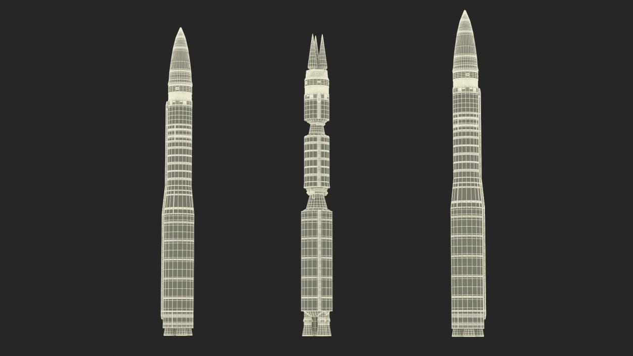 Ballistic Missile LGM-30G Minuteman 3 3D