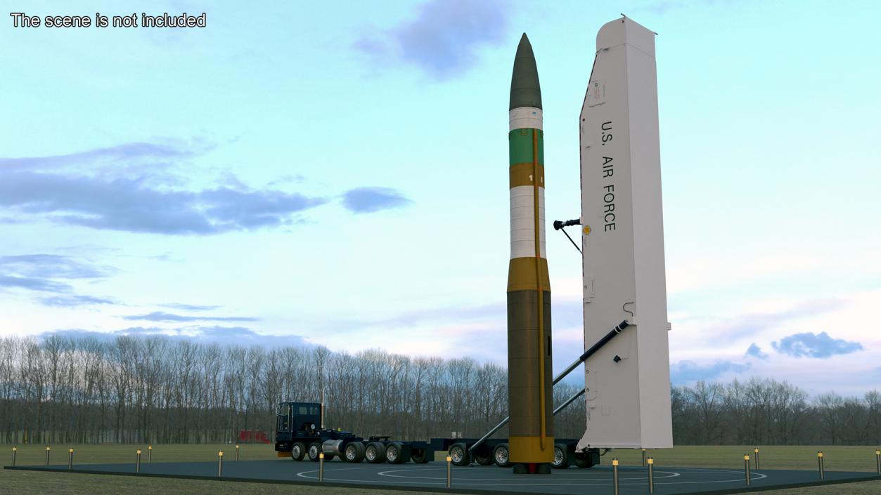 Ballistic Missile LGM-30G Minuteman 3 3D