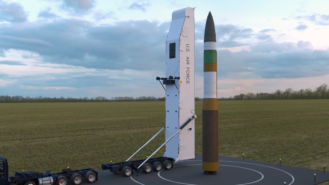 Ballistic Missile LGM-30G Minuteman 3 3D