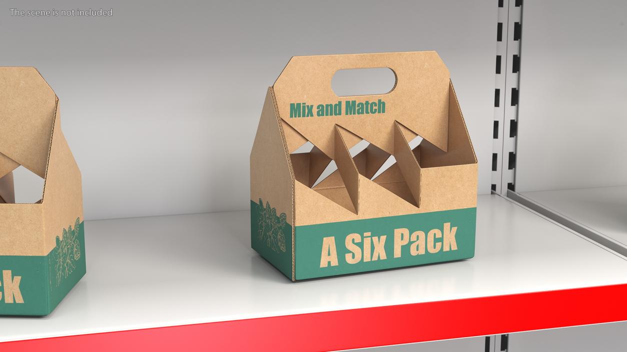 Cardboard Beer Bottle Carrier 3D model