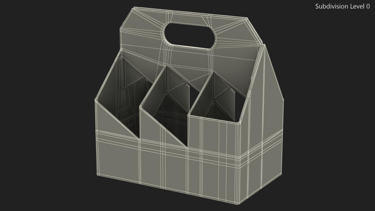 Cardboard Beer Bottle Carrier 3D model