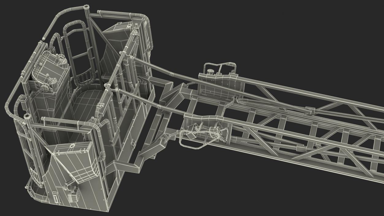 3D model Turntable Ladder Unfolded