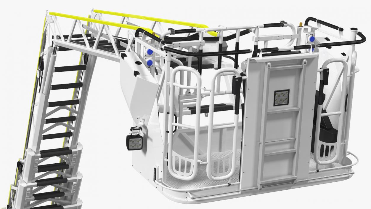 3D model Turntable Ladder Unfolded