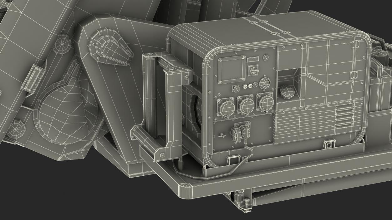 3D model Turntable Ladder Unfolded