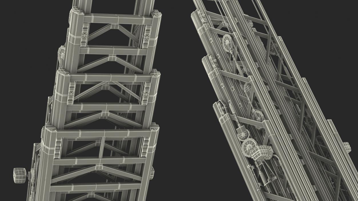 3D model Turntable Ladder Unfolded