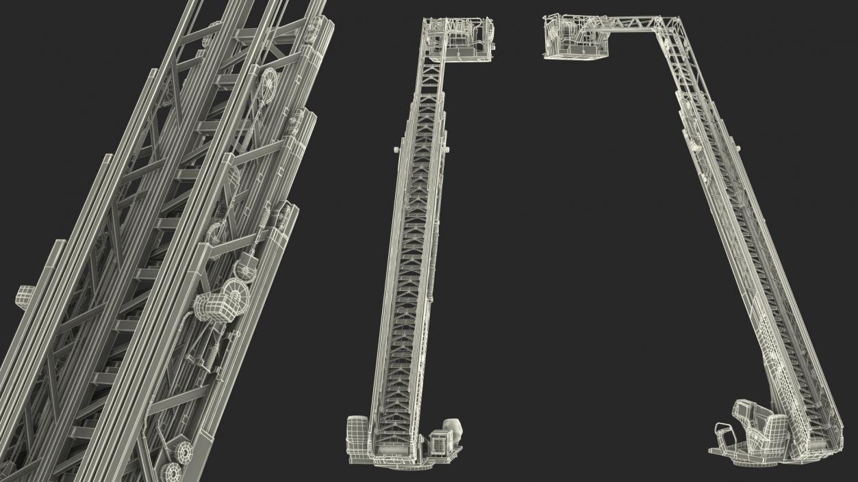 3D model Turntable Ladder Unfolded