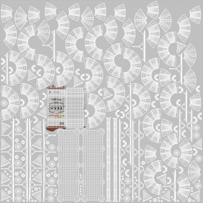 3D Empty Plastic Tray for 10 Chicken Eggs model