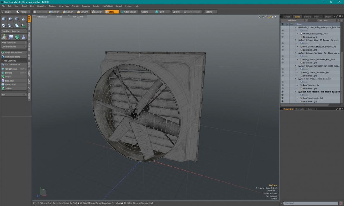 Roof Fan Module Old 3D model