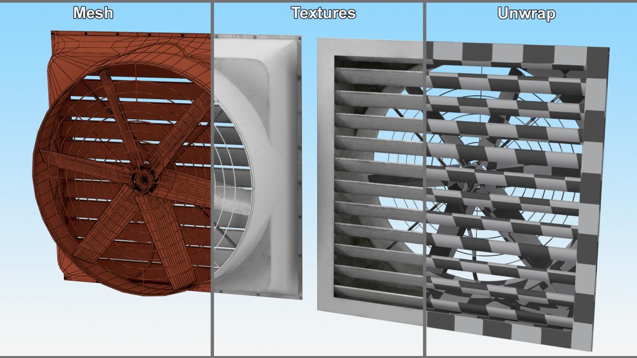 Roof Fan Module Old 3D model