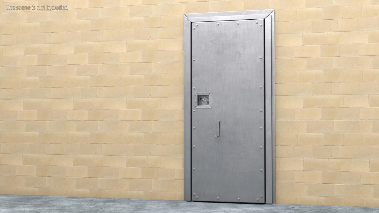 Rectangular Bank Vault Door 3D