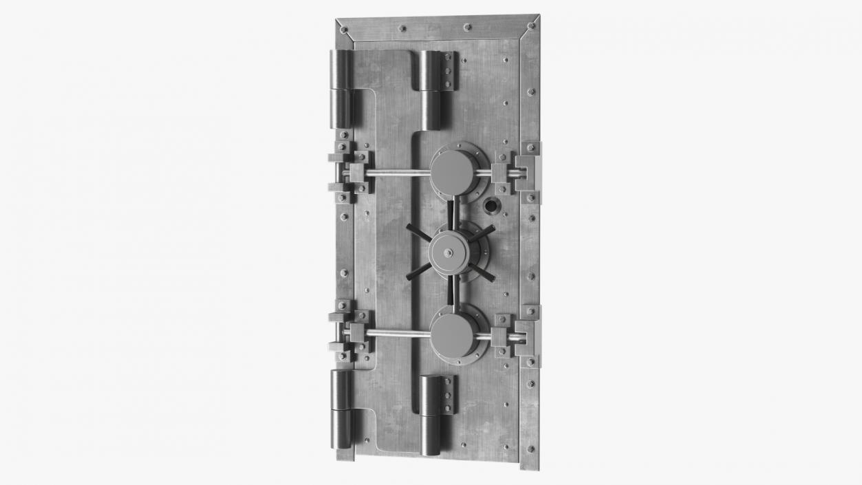 Rectangular Bank Vault Door 3D