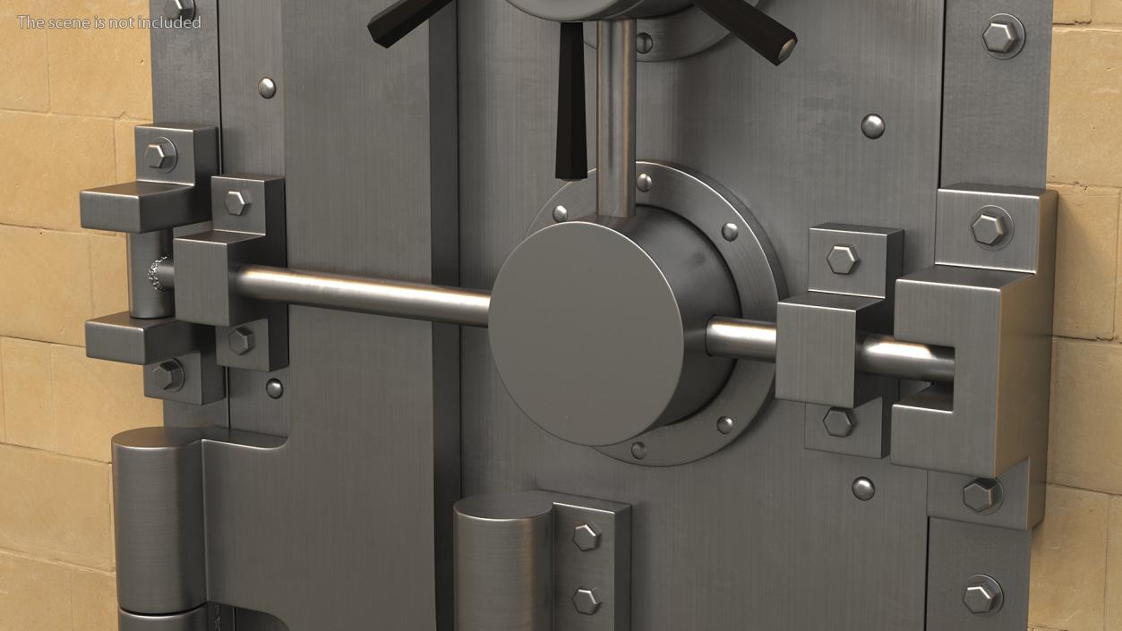 Rectangular Bank Vault Door 3D