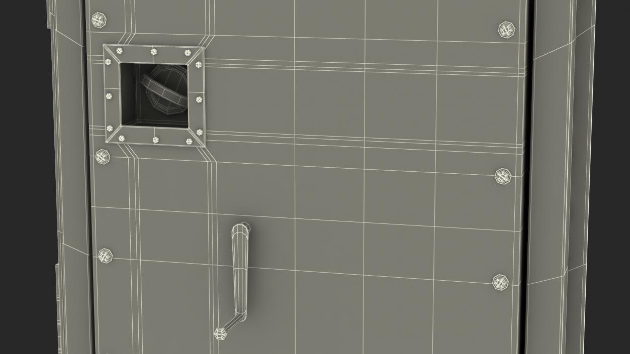 Rectangular Bank Vault Door 3D