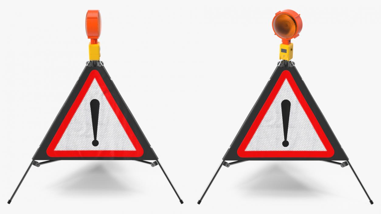 3D Foldable Traffic Warning Sign Other Danger Ahead model