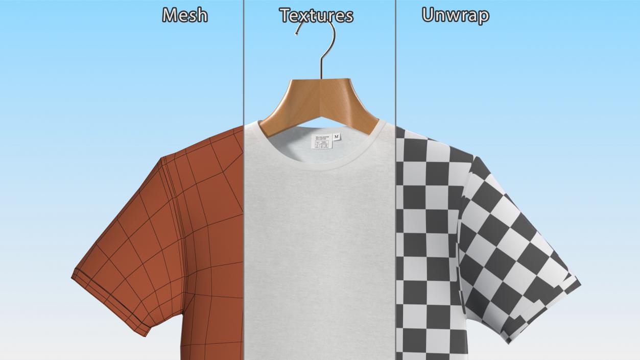 T-Shirt on Hangers Collection 3D model