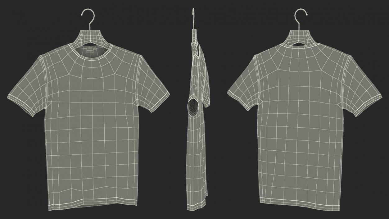 T-Shirt on Hangers Collection 3D model