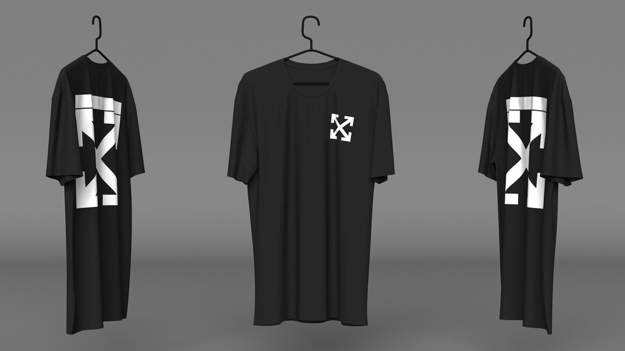 T-Shirt on Hangers Collection 3D model