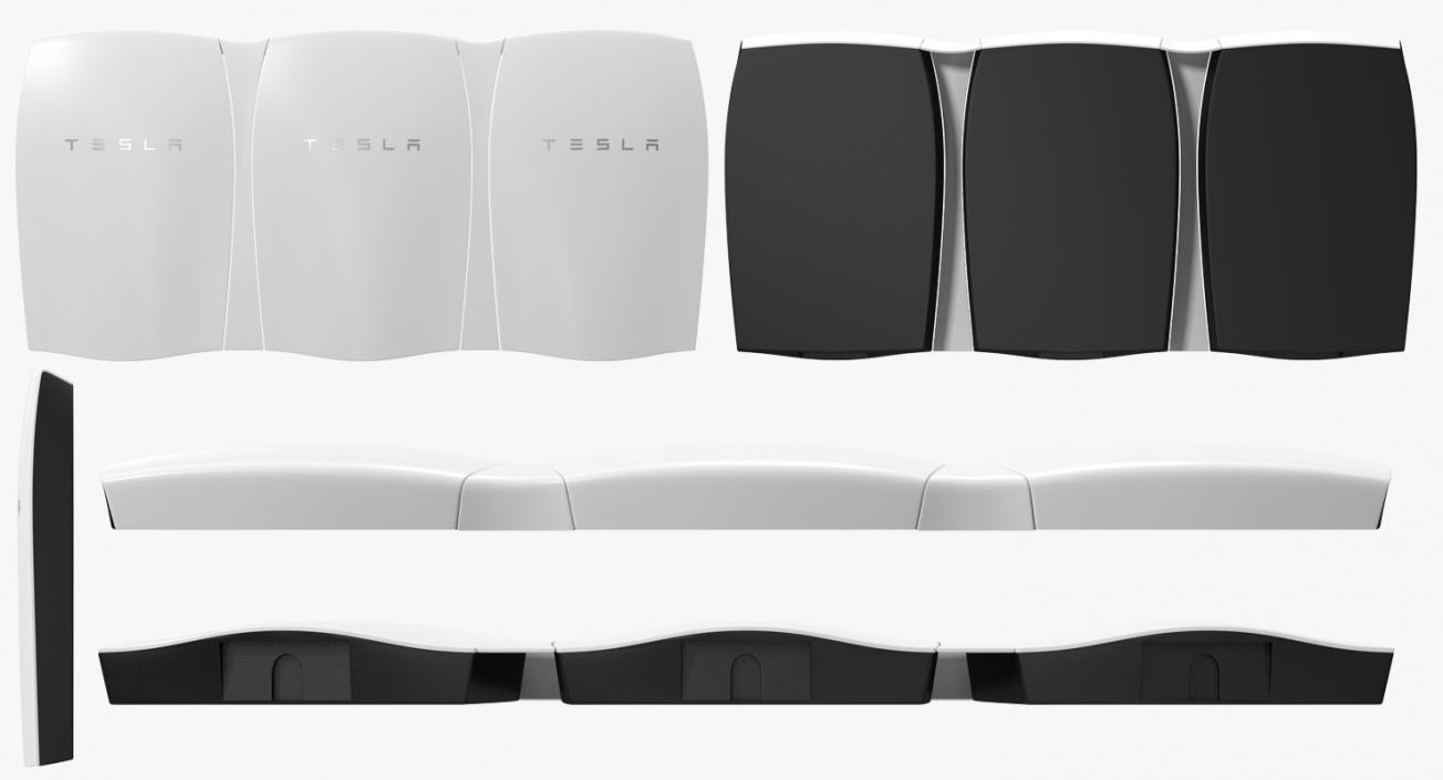 Tesla Powerwall Triple Unit 3D