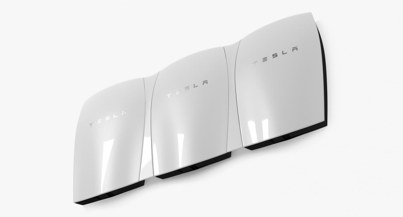 Tesla Powerwall Triple Unit 3D