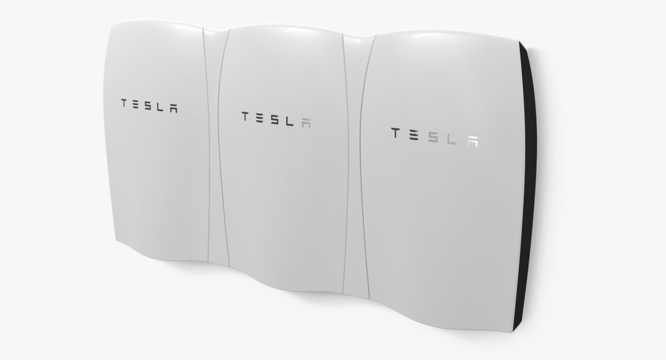 Tesla Powerwall Triple Unit 3D