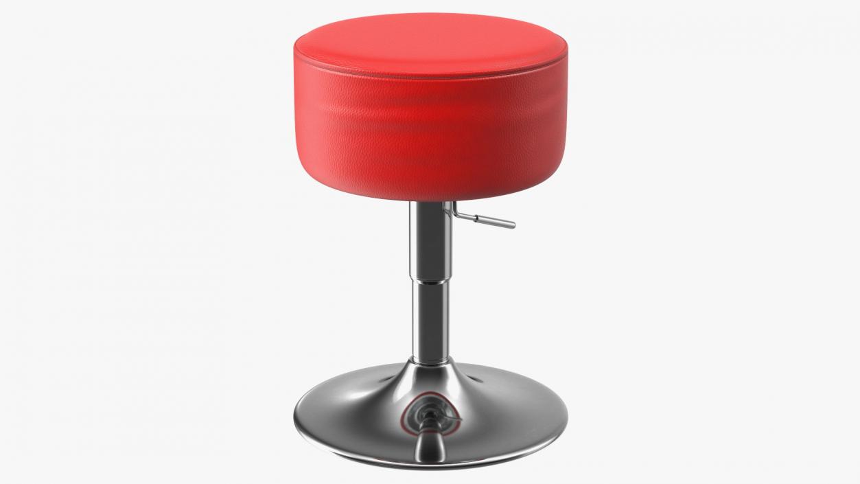 3D model Round Swivel Stool with Chrome Foot