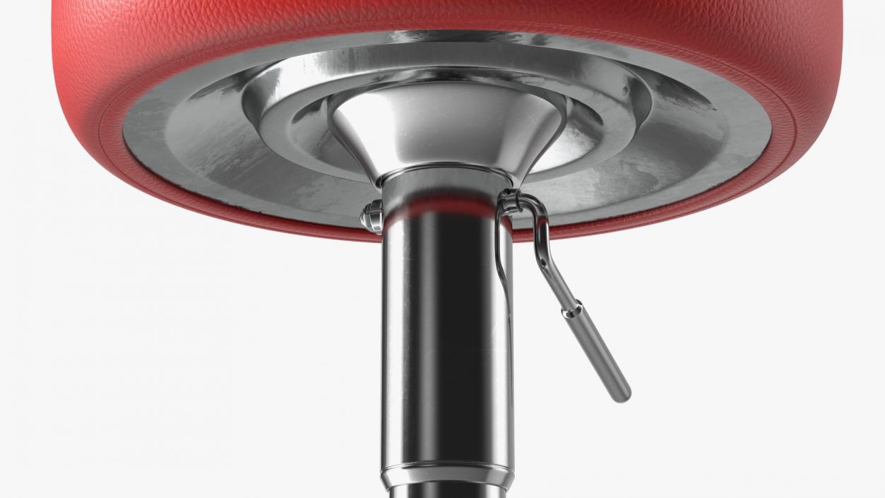 3D model Round Swivel Stool with Chrome Foot