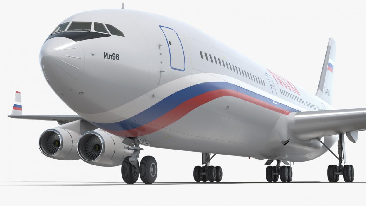 3D Airplane IL-96-400 Rossya Airlines Rigged