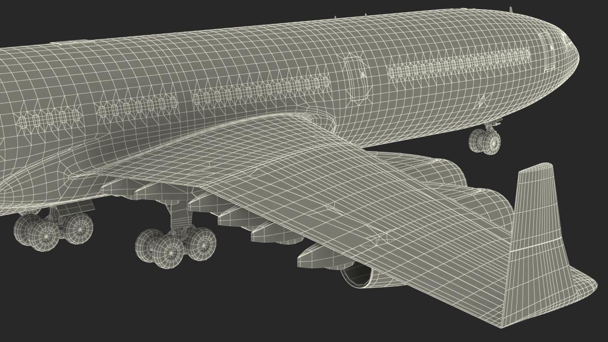 3D Airplane IL-96-400 Rossya Airlines Rigged