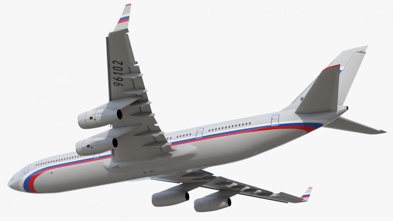 3D Airplane IL-96-400 Rossya Airlines Rigged