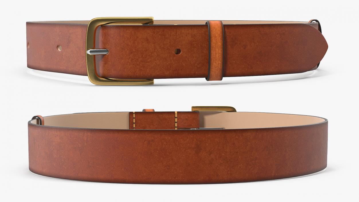 3D Men Belt For Jeans Grain Cow Leather