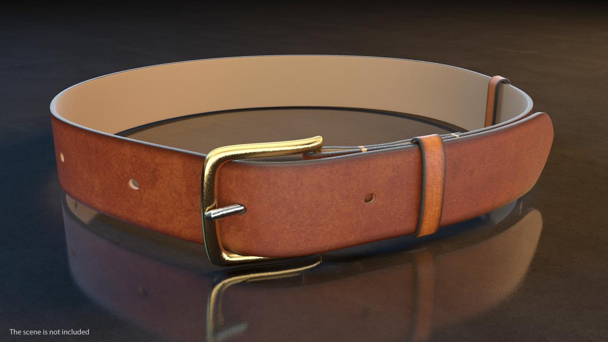 3D Men Belt For Jeans Grain Cow Leather