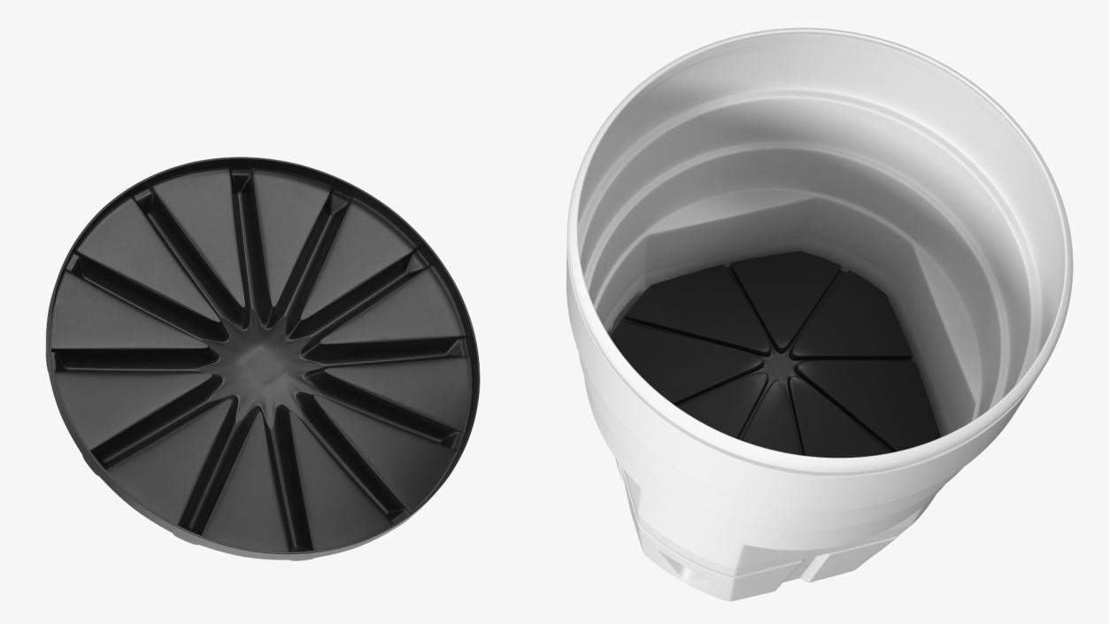 3D White Industrial Plastic Drum 2