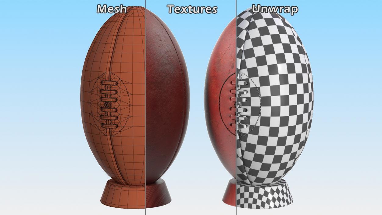 Rugby Balls Collection 3D