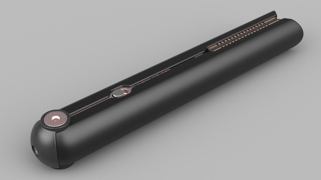 3D model Wireless Hair Straightener Black Closed State