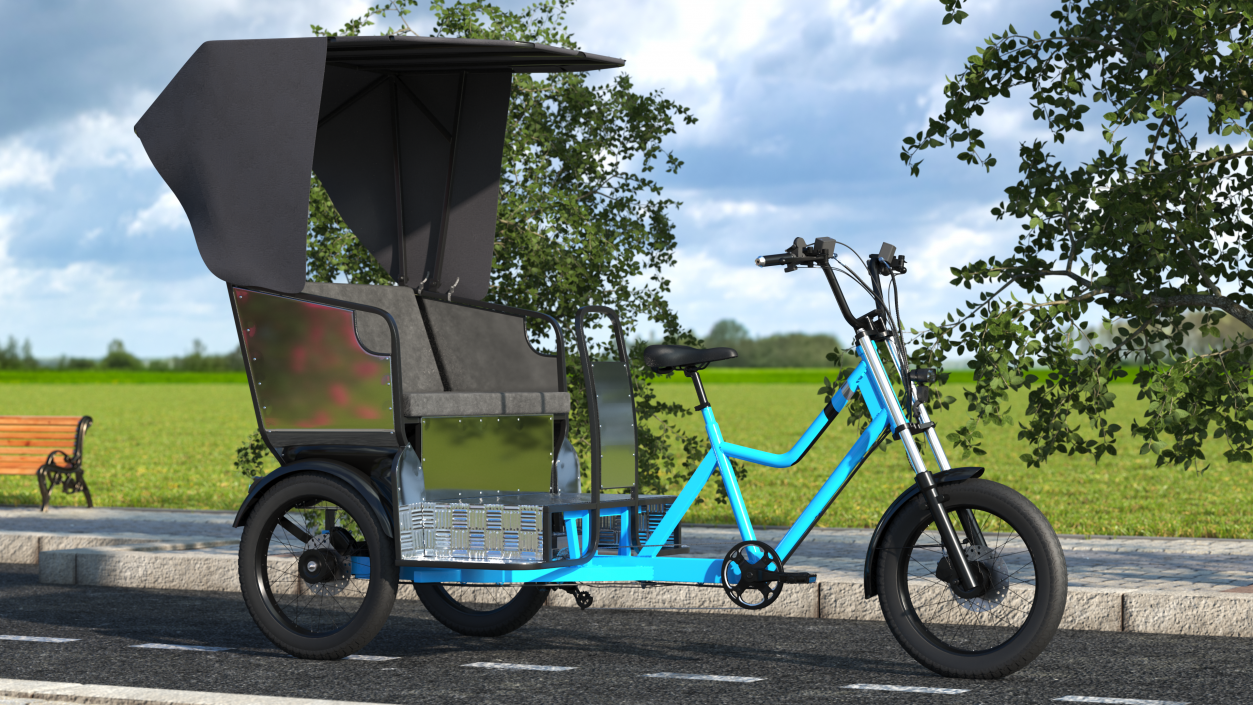 Commercial Grade Electric Trike with Passenger Seat(1) 3D model