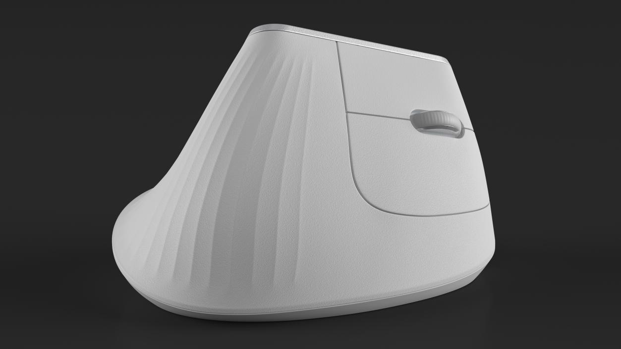 Wireless Mouse Vertical White 3D model