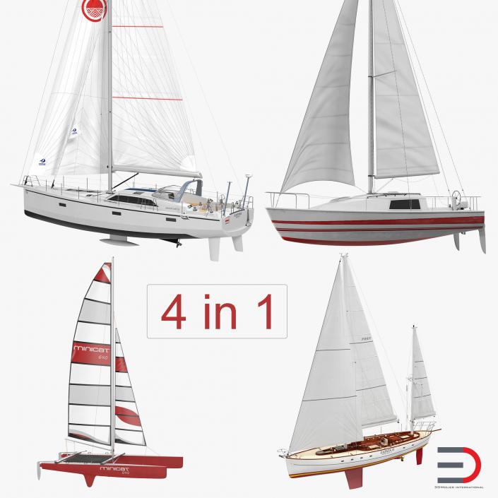 Sailing Yachts Collection 2 3D