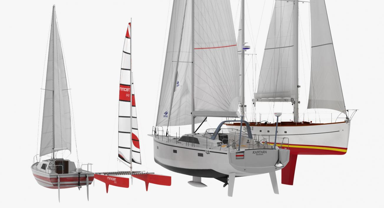 Sailing Yachts Collection 2 3D