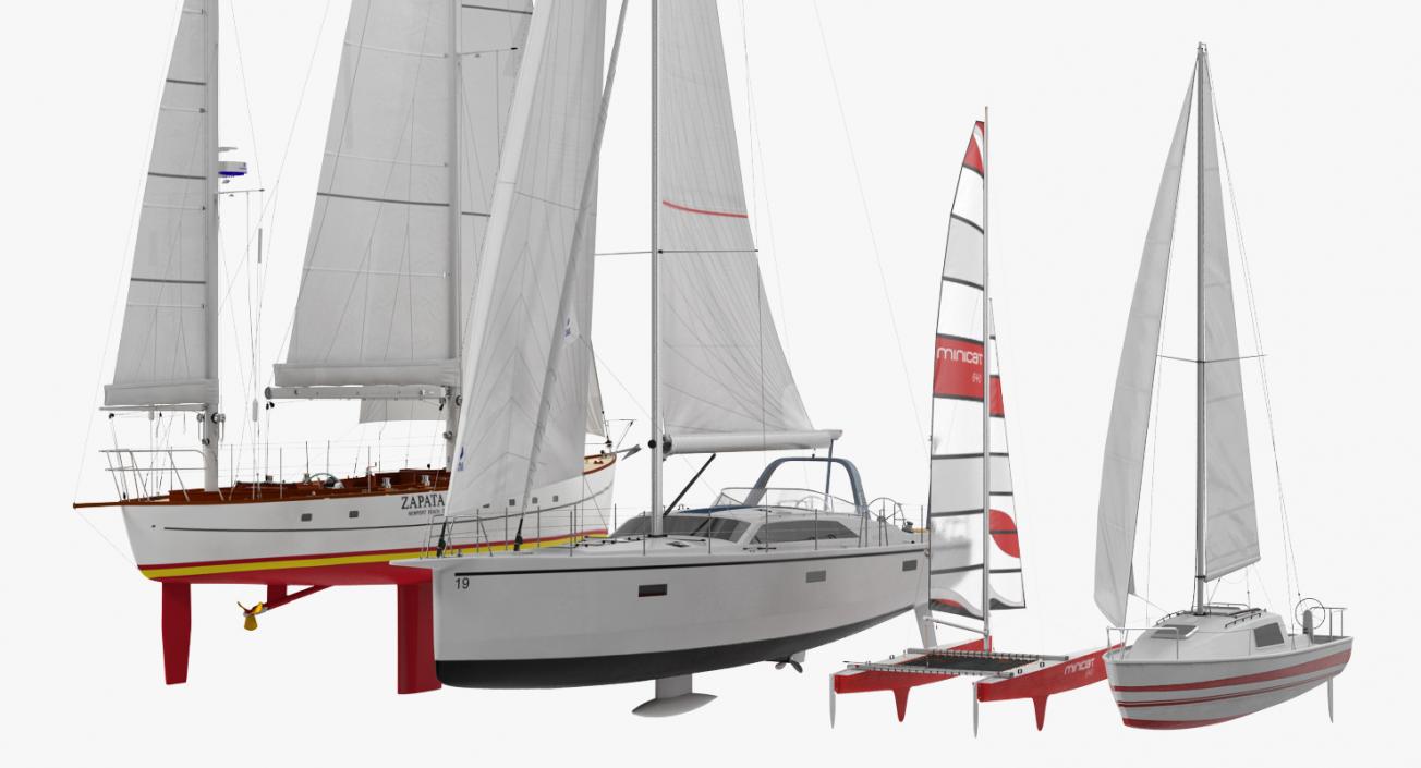 Sailing Yachts Collection 2 3D