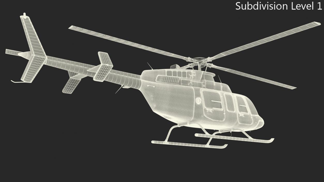 3D model Bell 407 GX Utility Helicopter