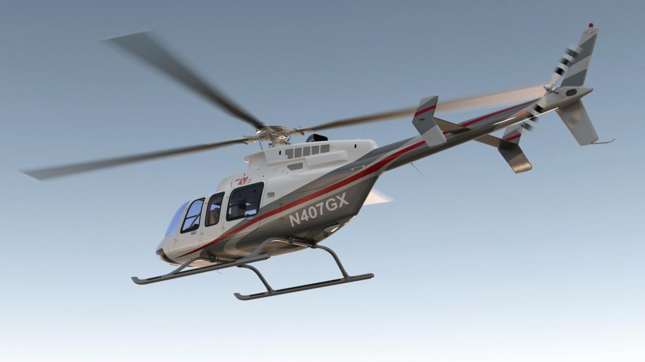 3D model Bell 407 GX Utility Helicopter