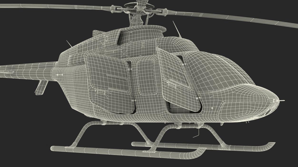 3D model Bell 407 GX Utility Helicopter