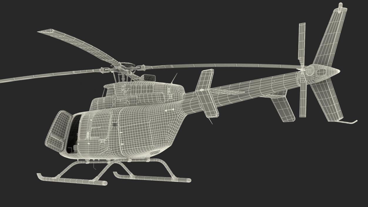 3D model Bell 407 GX Utility Helicopter